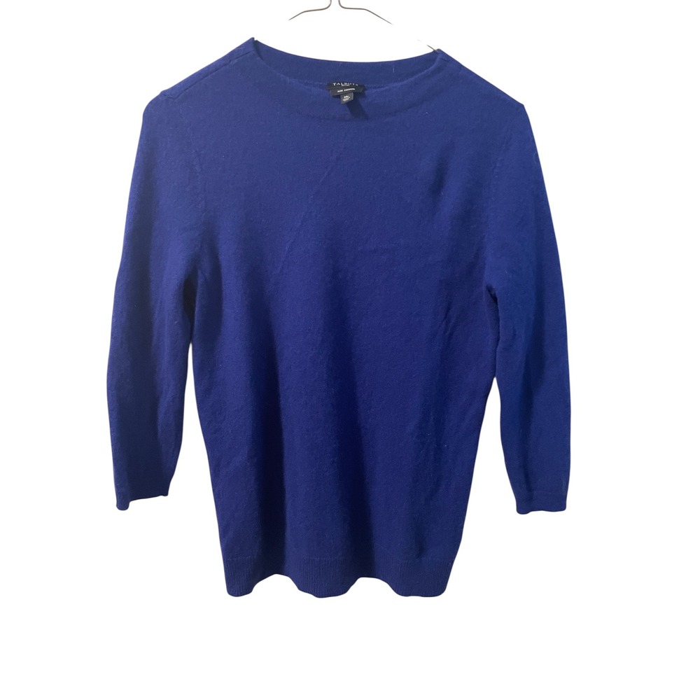 Talbots Women's 100% Cashmere Sweater Cobalt Blue